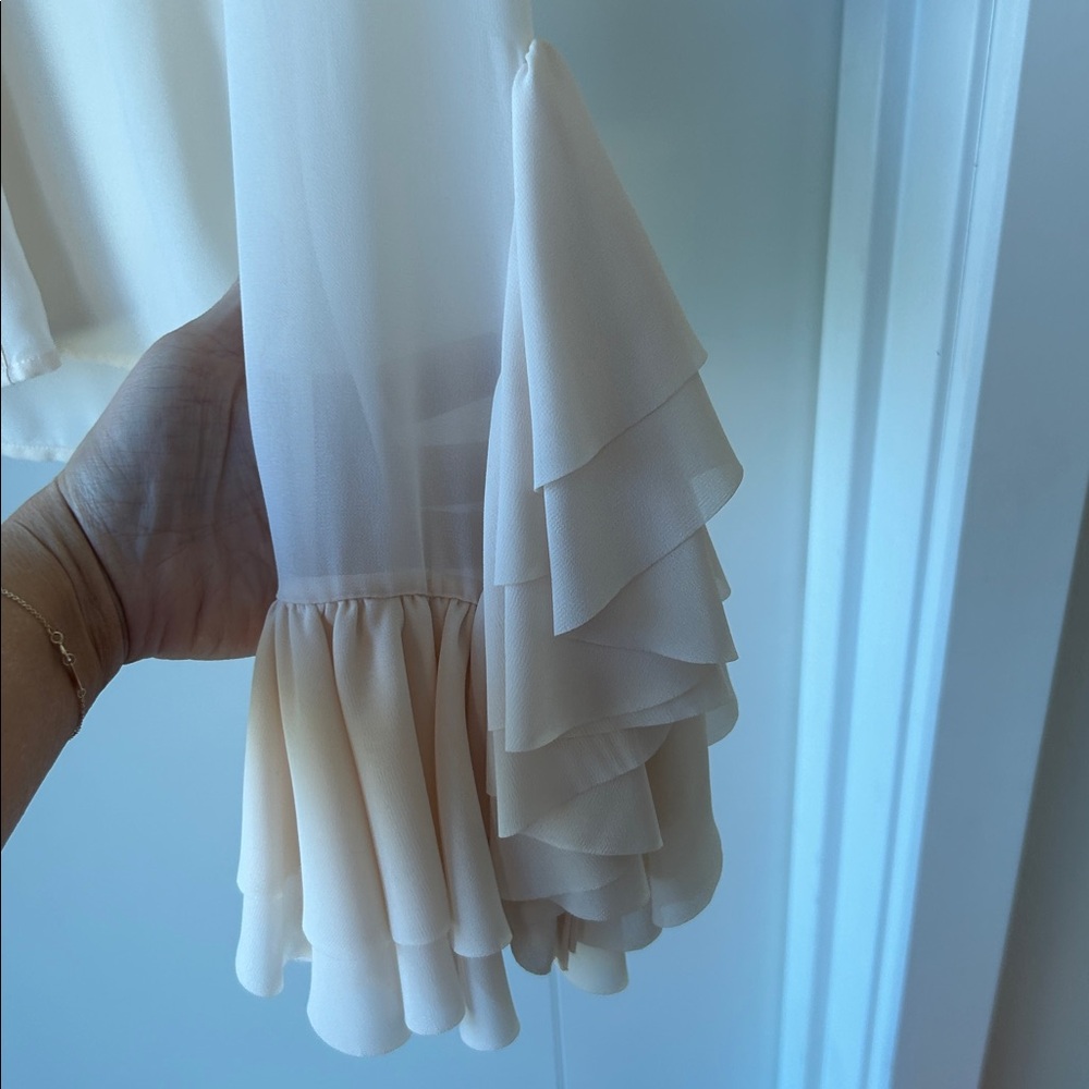 H&M Cream Ruffle Detail Blouse - Picture 7 of 11